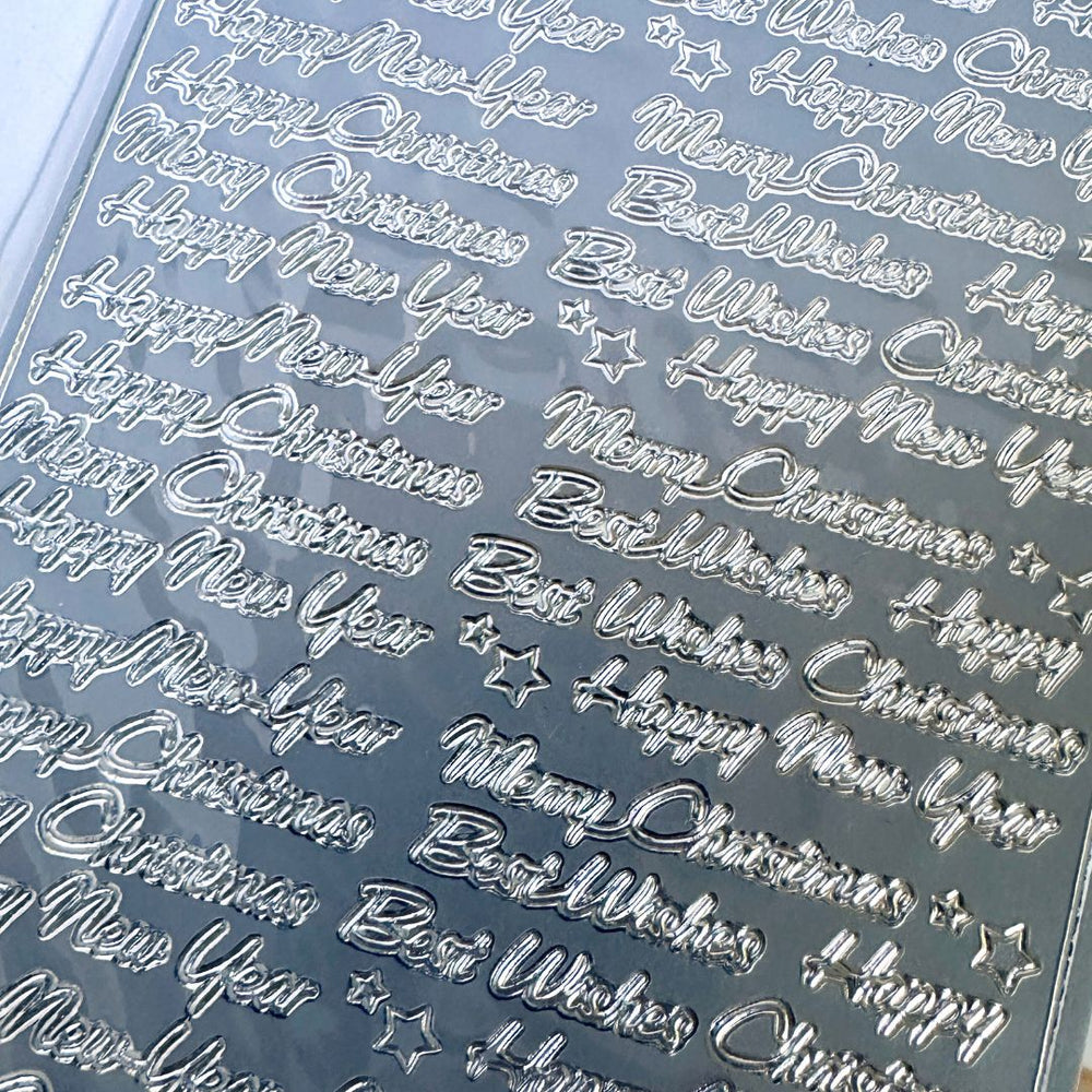 peel off originals peel off stickers sentiments small variety silver foil