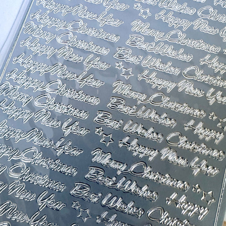 peel off originals peel off stickers sentiments small variety silver foil