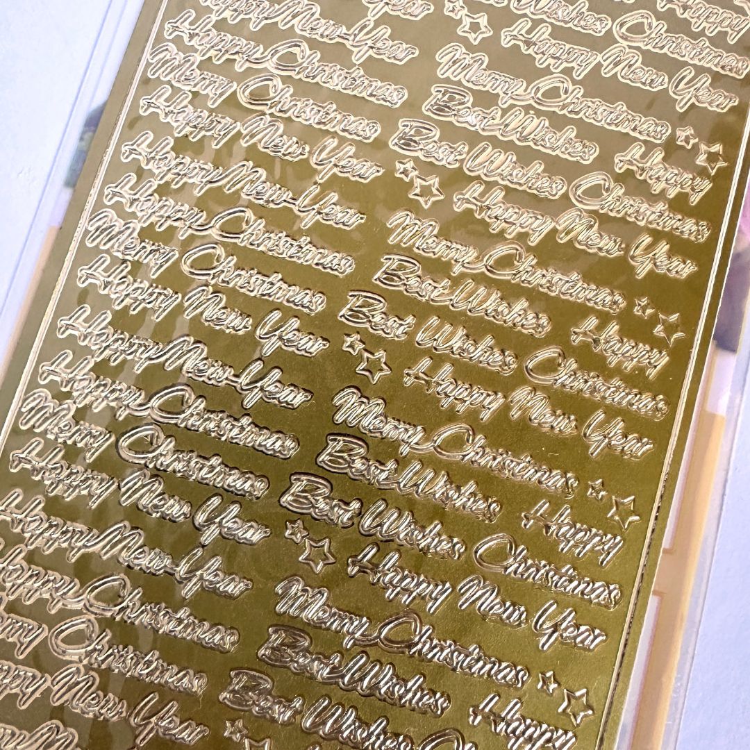 peel off originals peel off stickers sentiments small variety gold foil