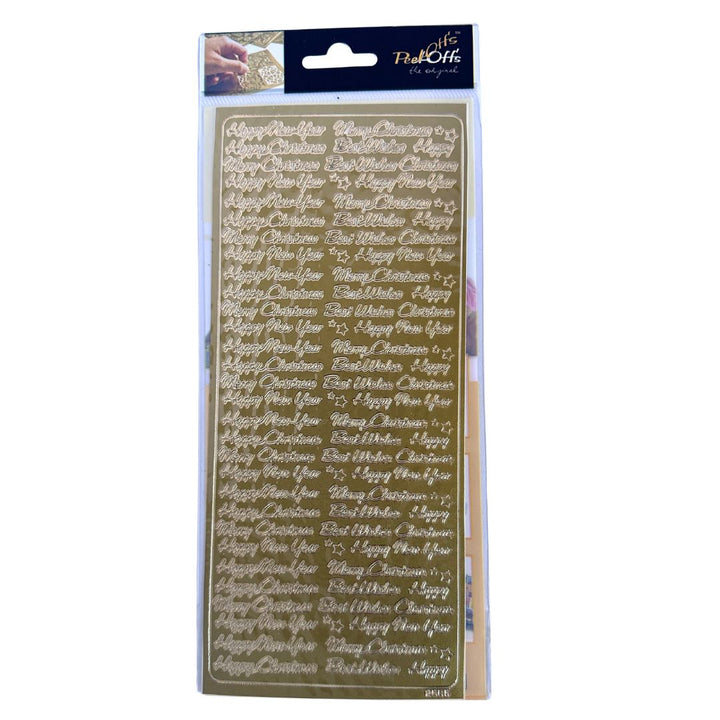peel off originals peel off stickers sentiments small variety gold foil