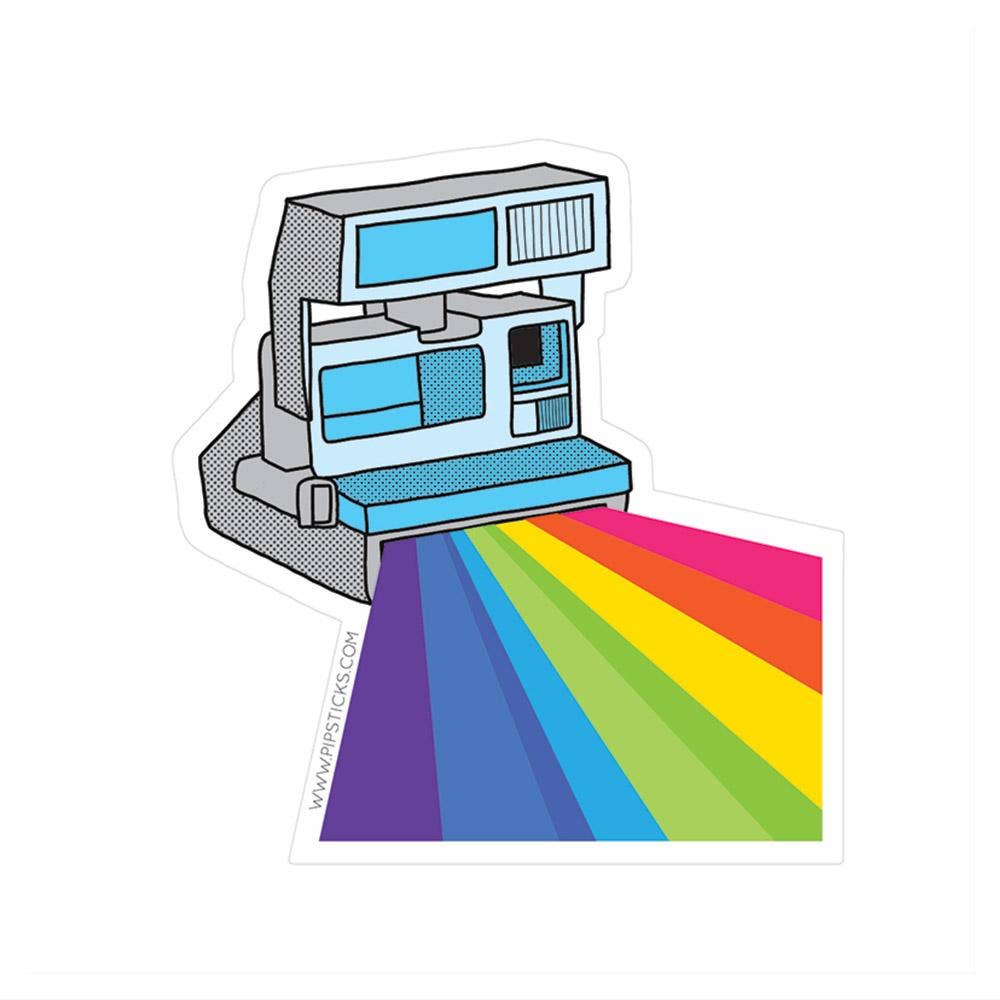 Pipsticks Vinyl Sticker - Rainbow Camera 