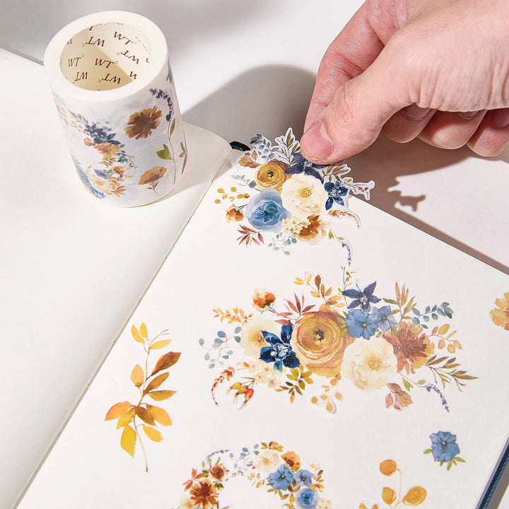 The Washi Tape Shop - Dusty Blue & Cinnamon  Wide Washi/PET Tape