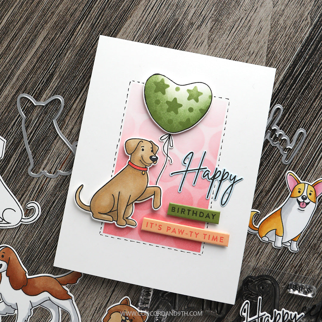 Concord & 9th - Puppy Paw-ty Stamp Set and Dies Bundle