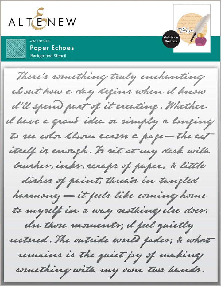 Altenew - Background Stencil - Paper Echoes