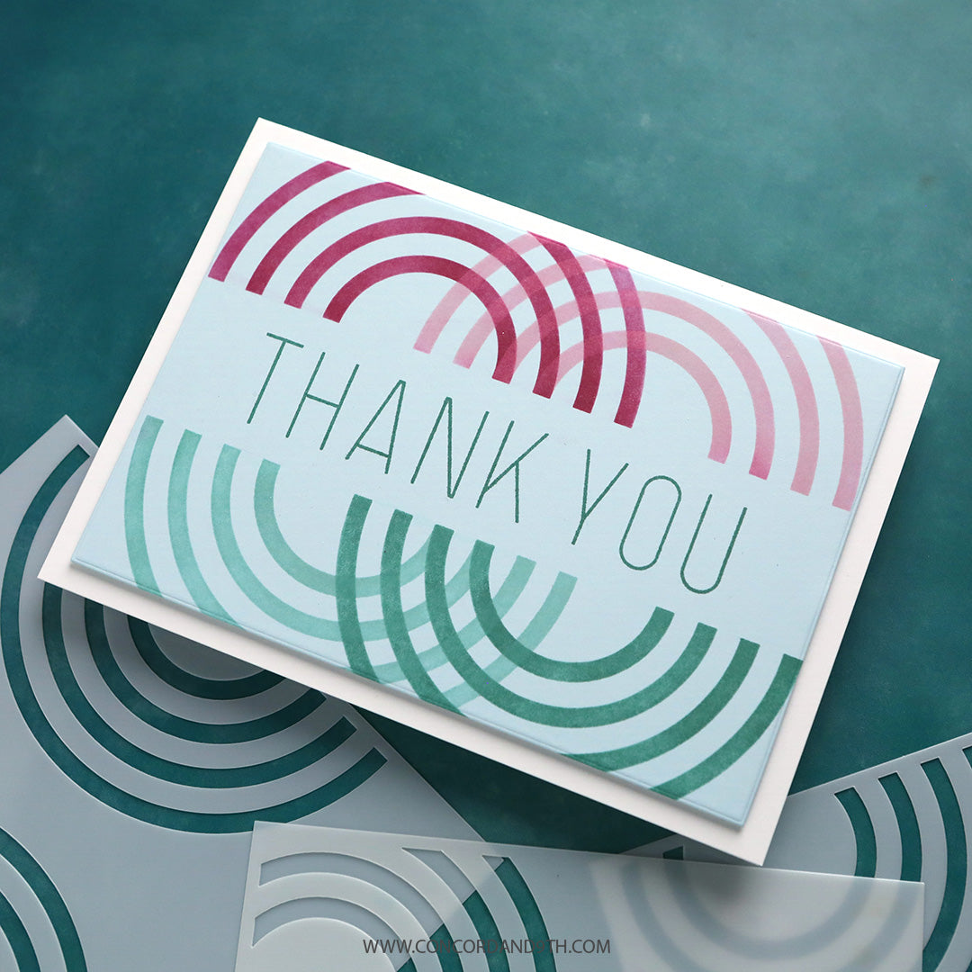 Concord & 9th - Kristina Werner - Radiating Circles Stencil Pack (3 qty; 6 x 6)