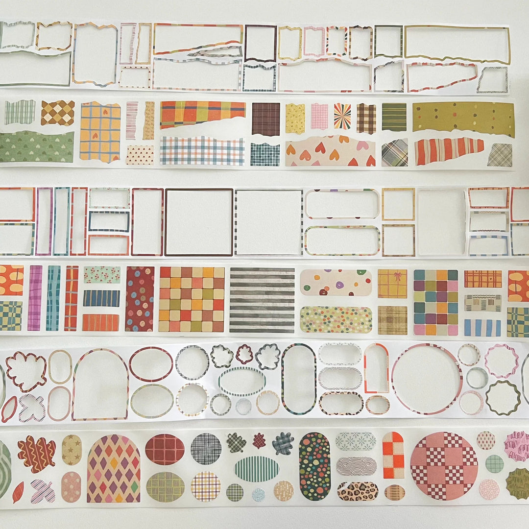 The Washi Tape Shop - Pre-cut Heritage Snippets Script Washi Tape Set