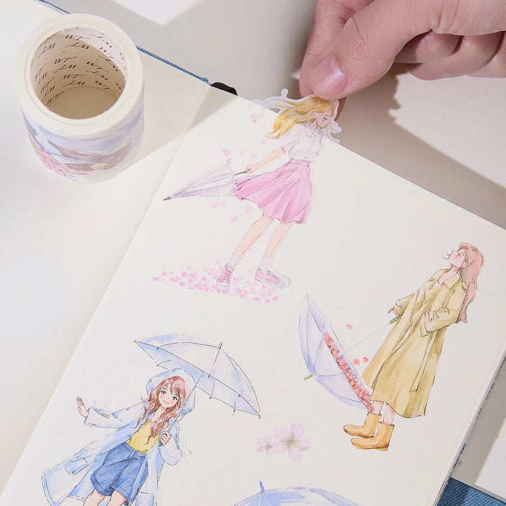 The Washi Tape Shop - Pre-cut Morning Drizzle Washi/PET Tape
