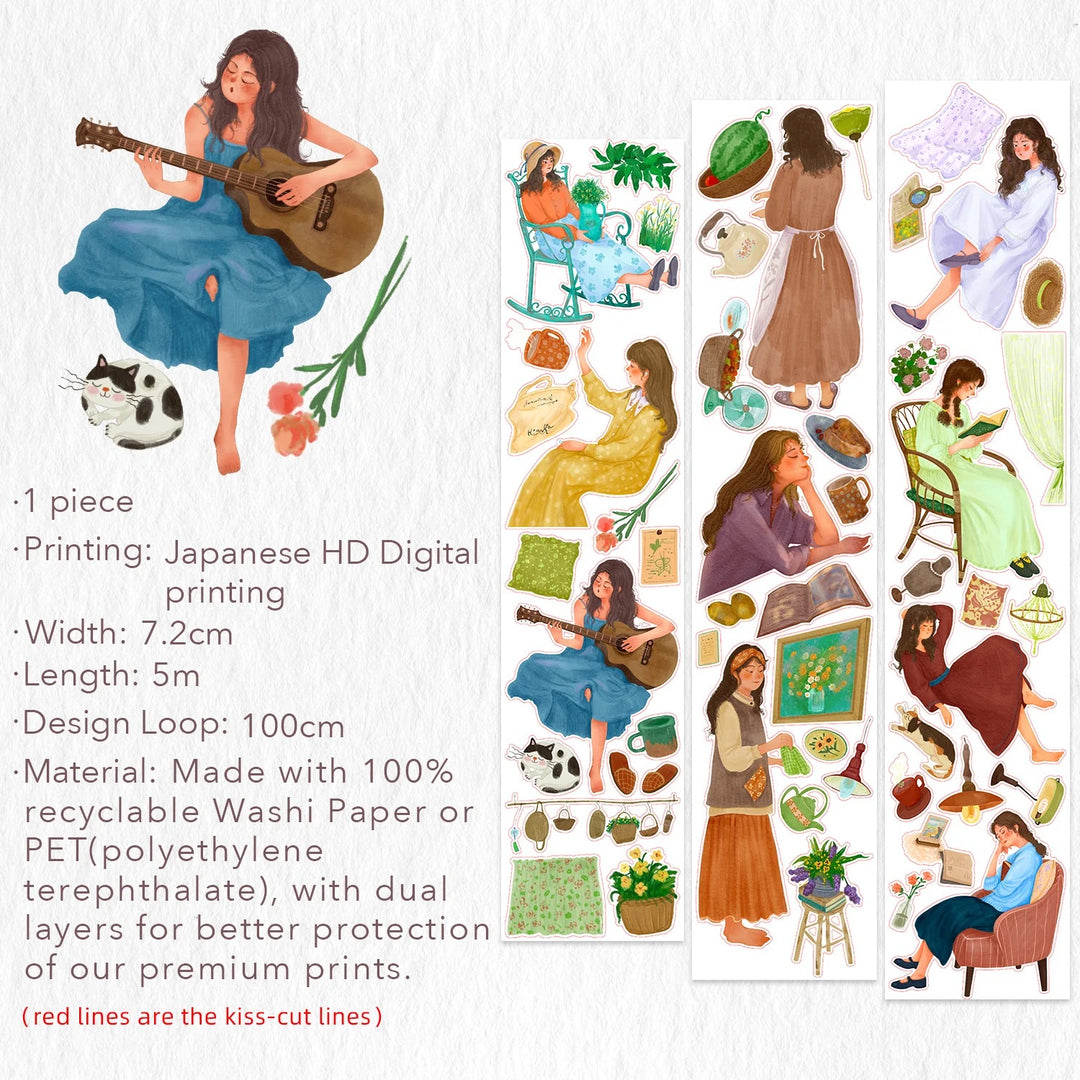 The Washi Tape Shop - Pre-cut Petal Daydreams Washi/PET Tape