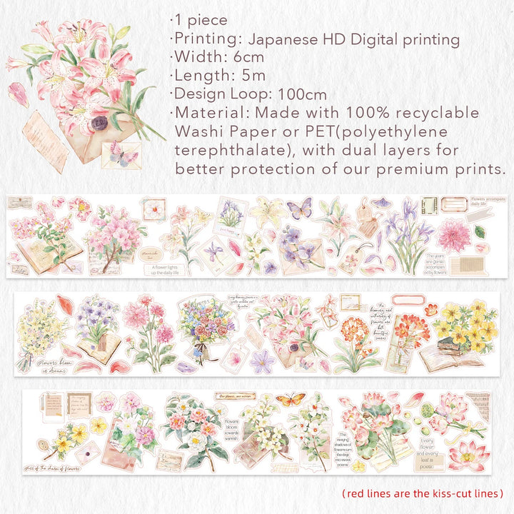 The Washi Tape Shop - Pre-cut Petal Post Washi/PET Tape