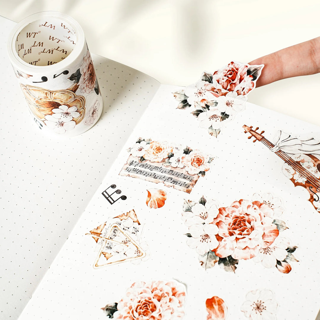 The Washi Tape Shop - Pre-cut Rose Sonata Washi/PET Tape