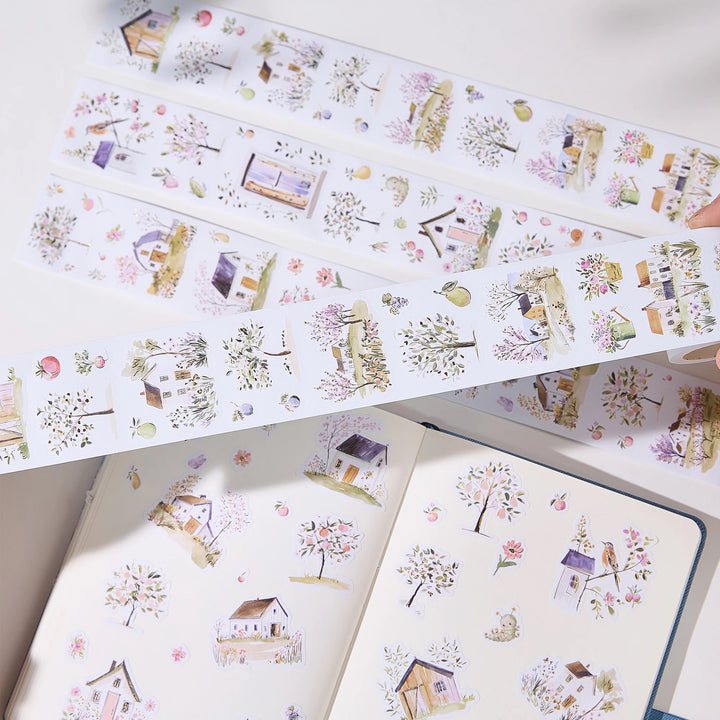 The Washi Tape Shop - Pre-cut Sunlit Orchid Script Tape Set (GILDED)