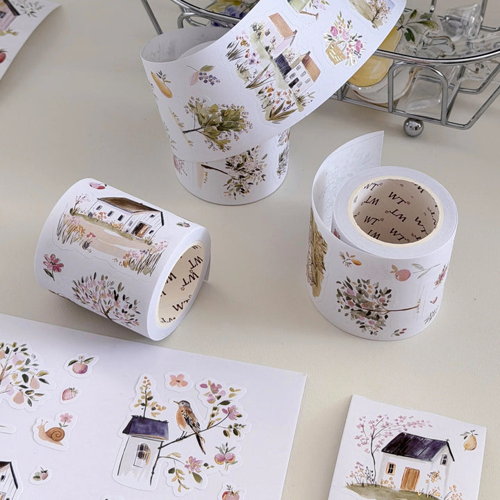 The Washi Tape Shop - Pre-cut Sunlit Orchid Script Tape Set (GILDED)