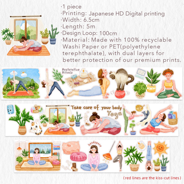 The Washi Tape Shop - Pre-cut Yoga Ode Washi/PET Tape