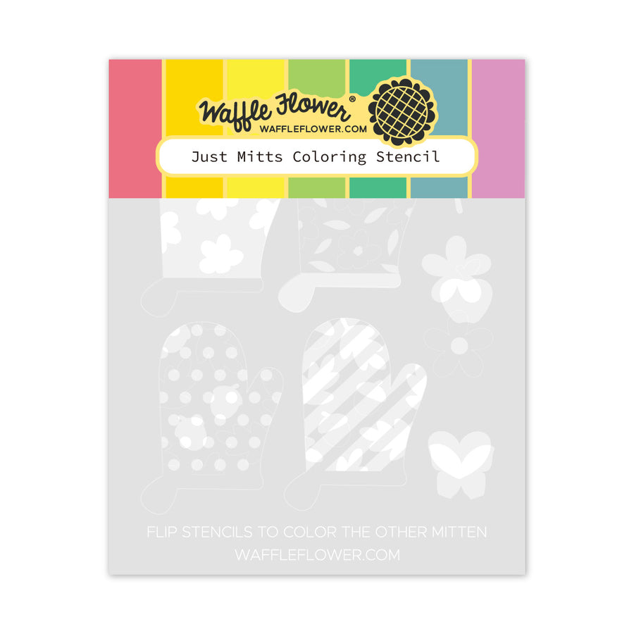 Waffle Flower - Just Mitts Coloring Stencil