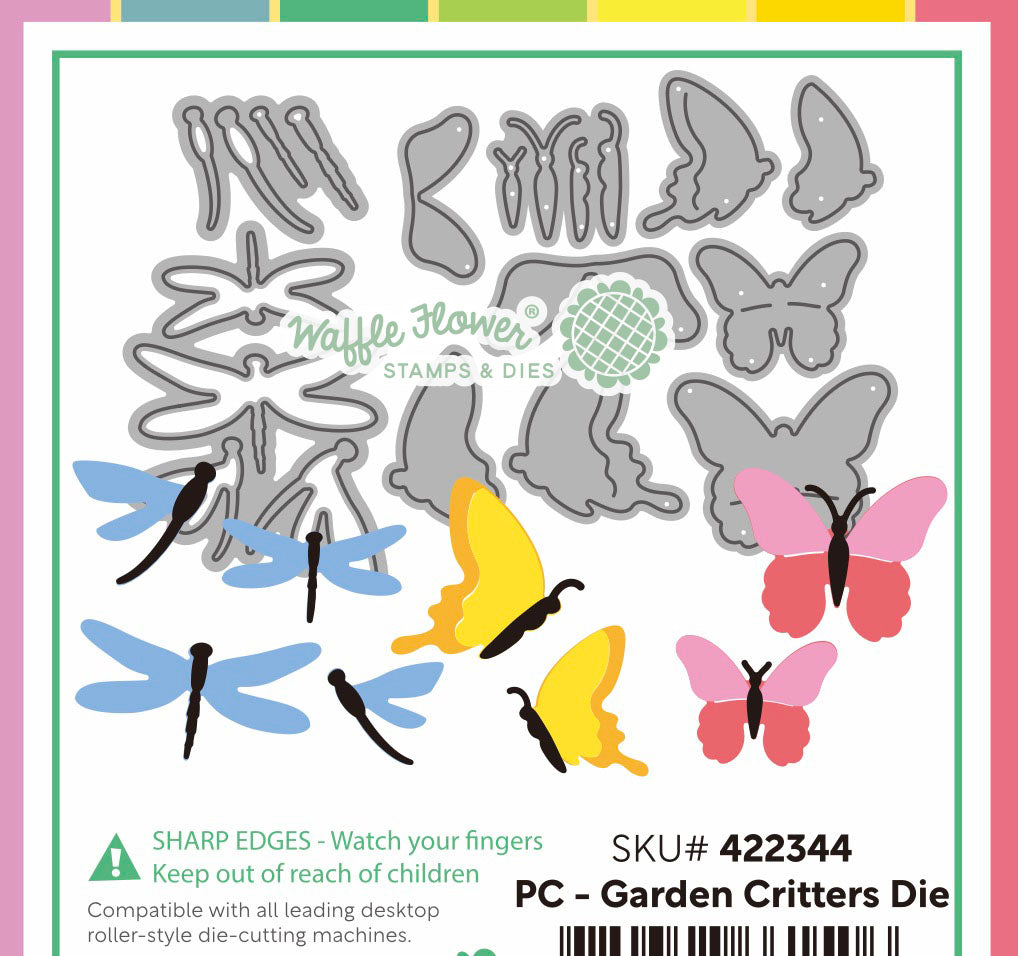 Waffle Flower - Postage Collage Garden Critters Die
