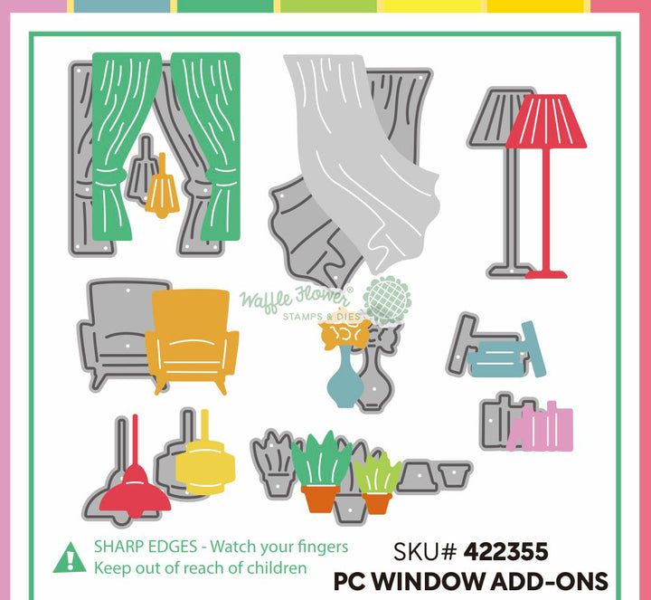 Waffle Flower - Postage Collage Window Add-ons Die