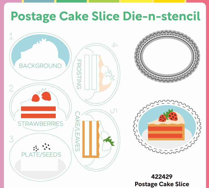 Waffle Flower - Postage Cake Slice Die-n-stencil