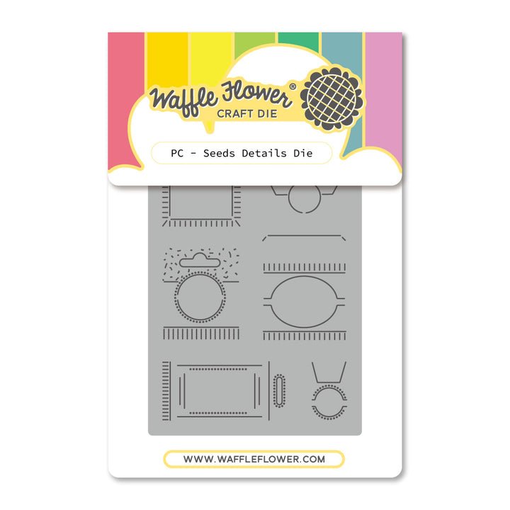 Waffle Flower - Postage Collage Seeds Details Die