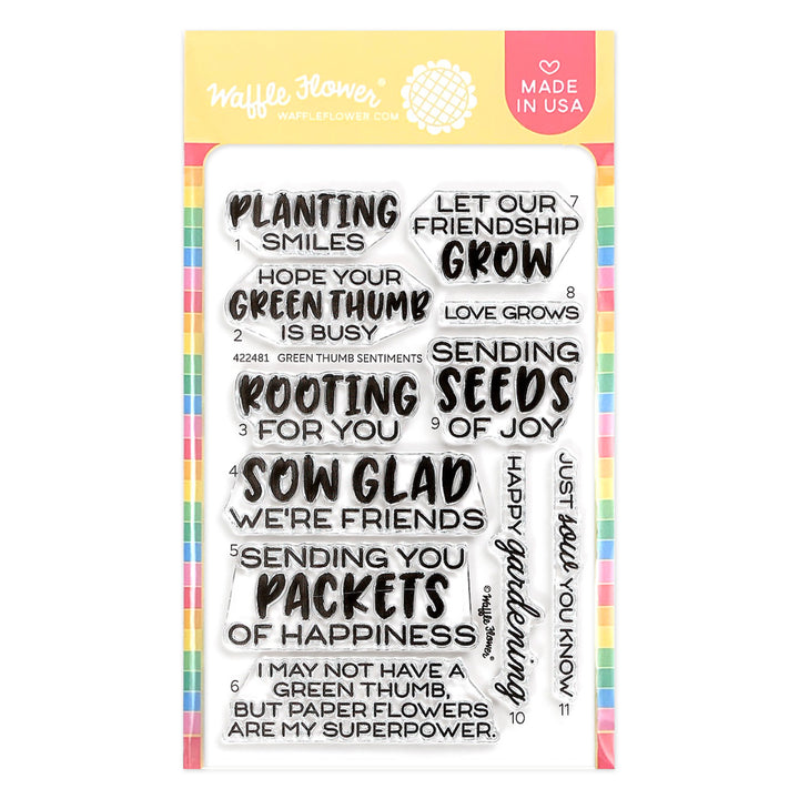 Waffle Flower - Green Thumb Sentiments Stamp Set