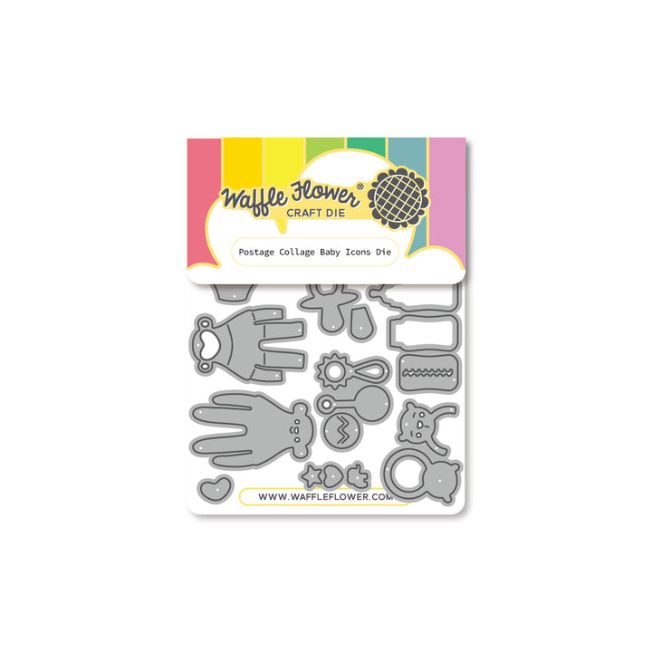 Waffle Flower - Postage Collage Baby Icons Die