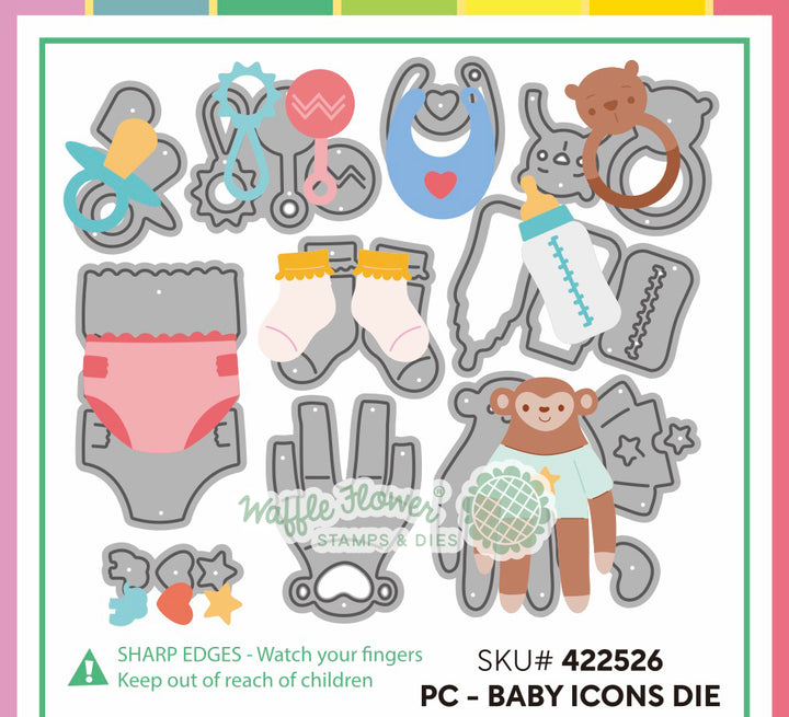 Waffle Flower - Postage Collage Baby Icons Die