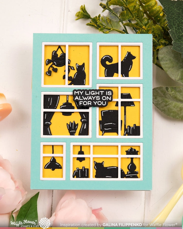 Waffle Flower - Postage Collage Window Add-ons Die