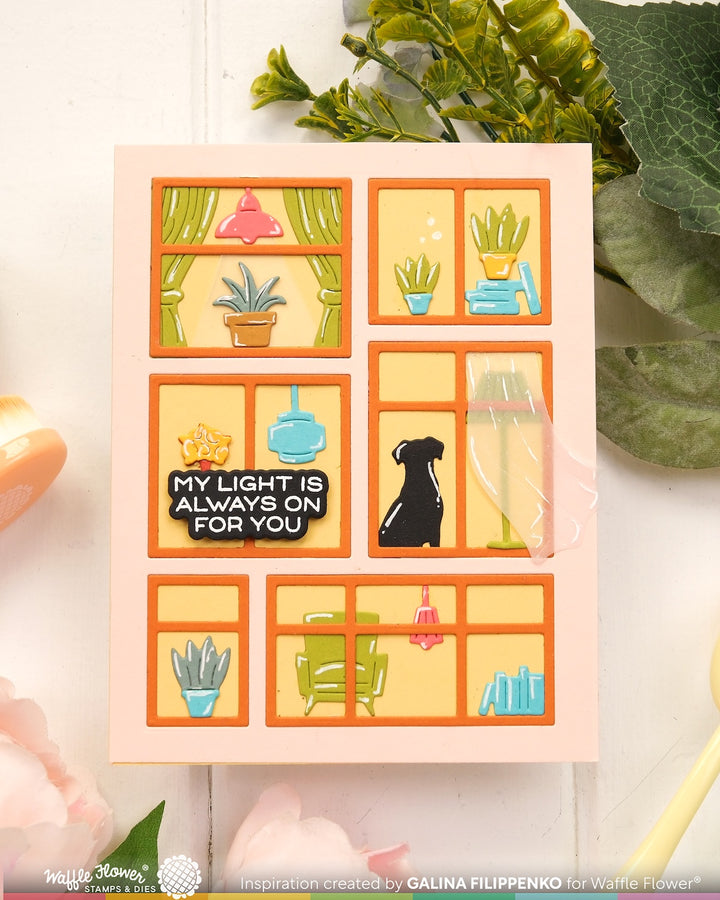 Waffle Flower - Postage Collage Window Add-ons Die
