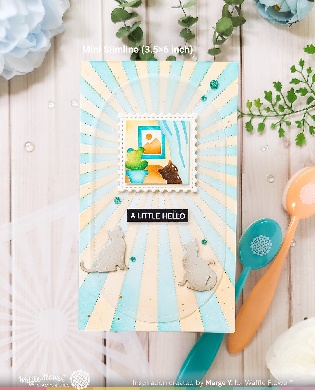 Waffle Flower - Square Postage Home Stencil