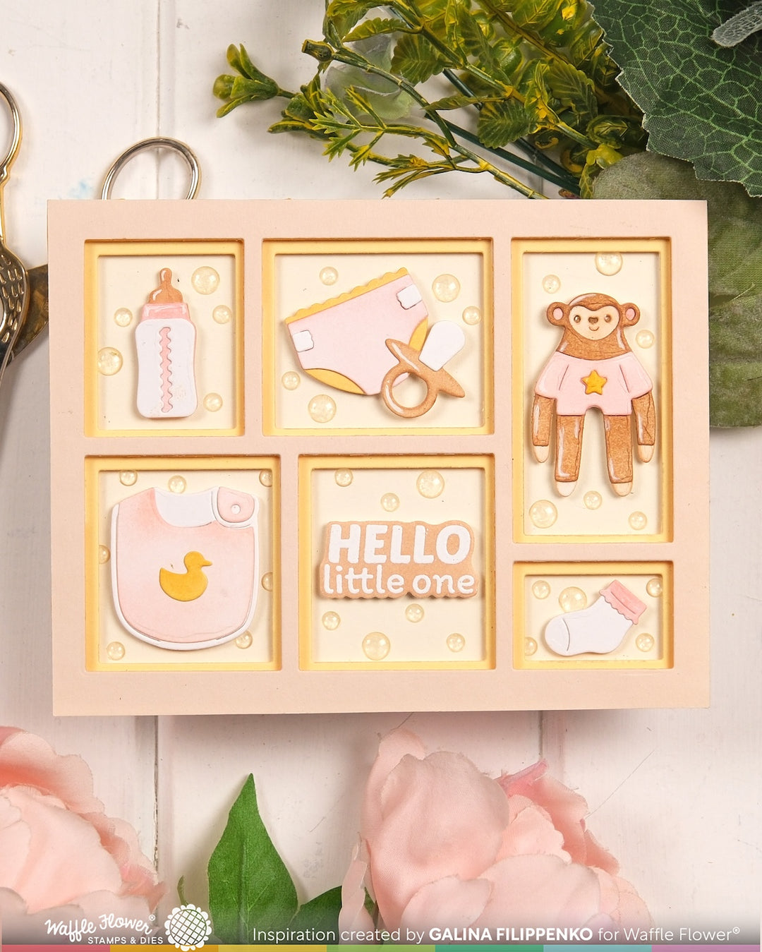Waffle Flower - Postage Collage Baby Icons Die