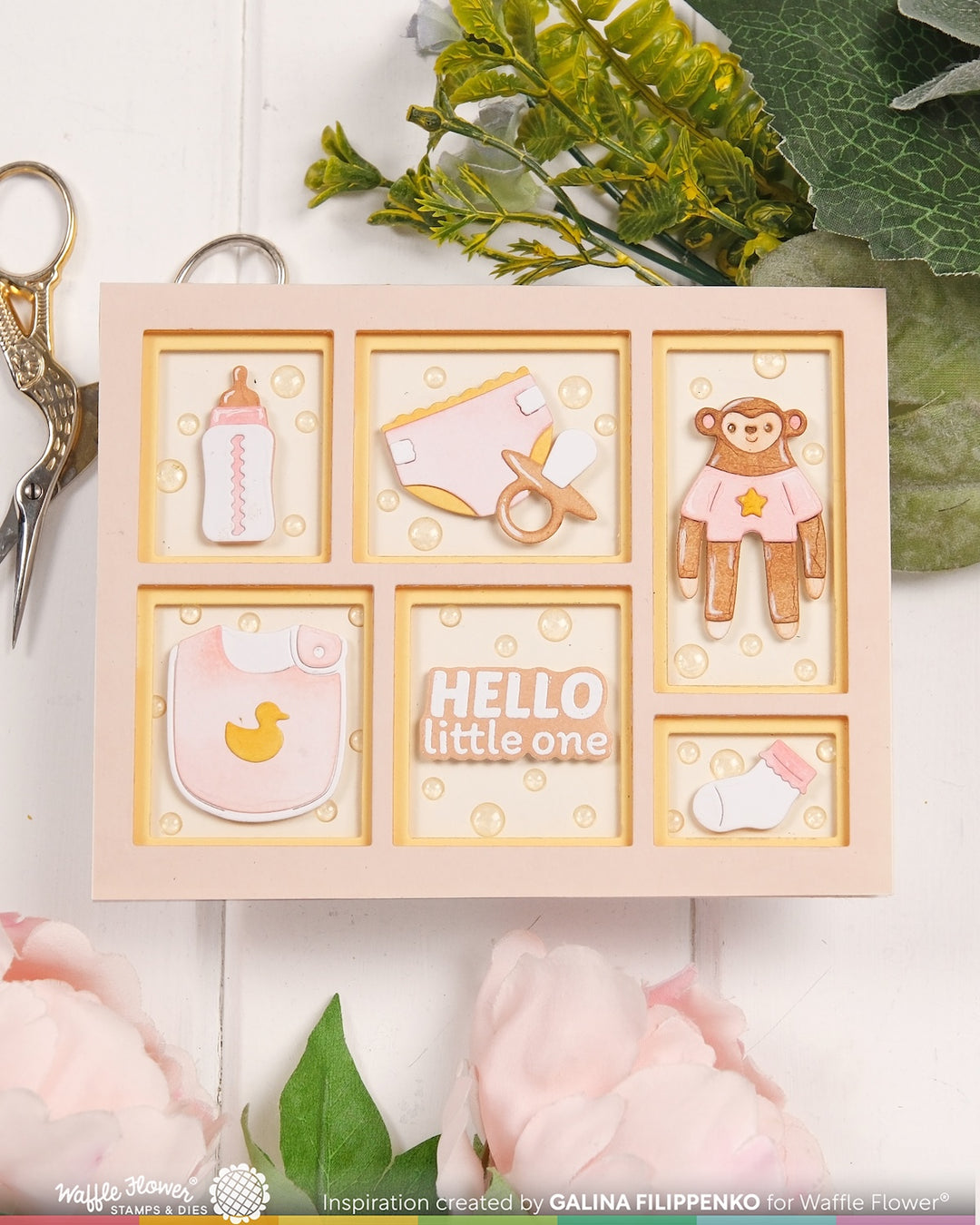 Waffle Flower - Postage Collage Baby Icons Die