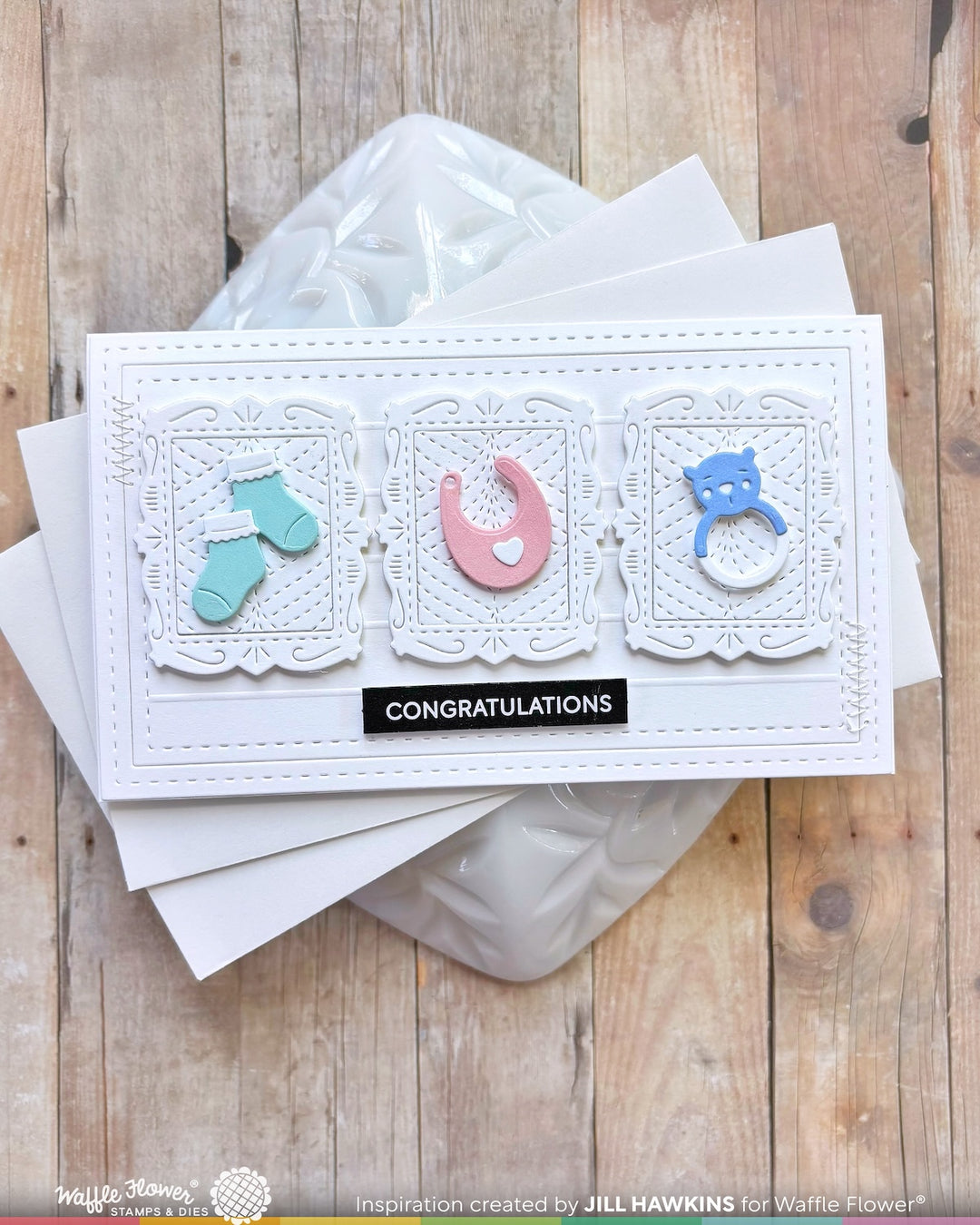 Waffle Flower - Postage Collage Baby Icons Die