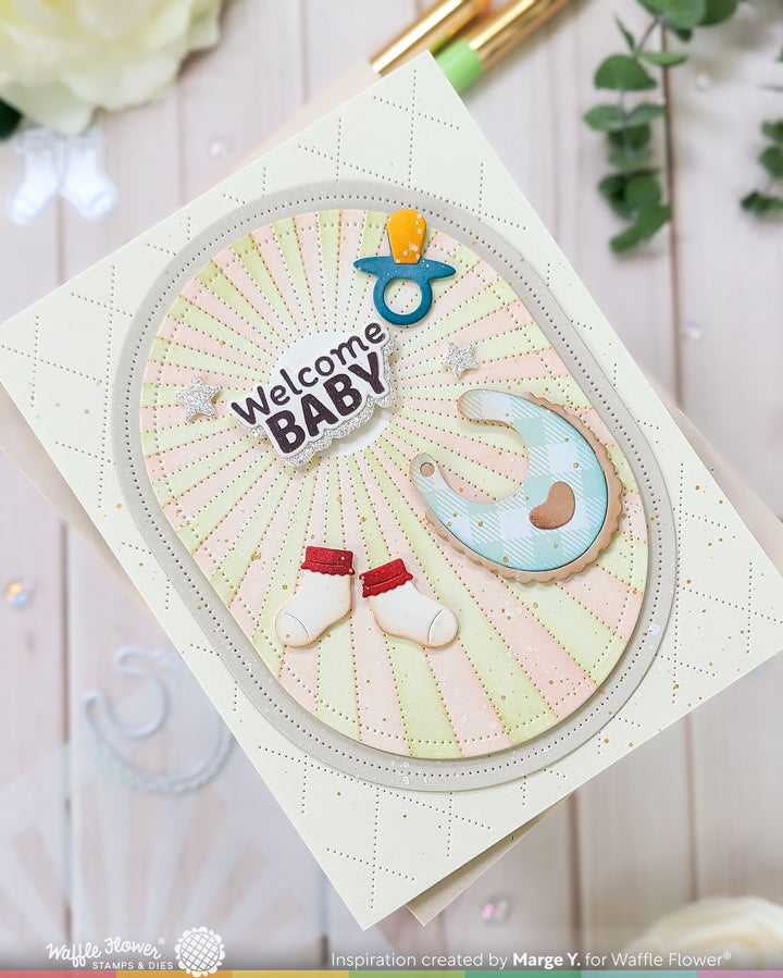 Waffle Flower - Baby Announcement Die