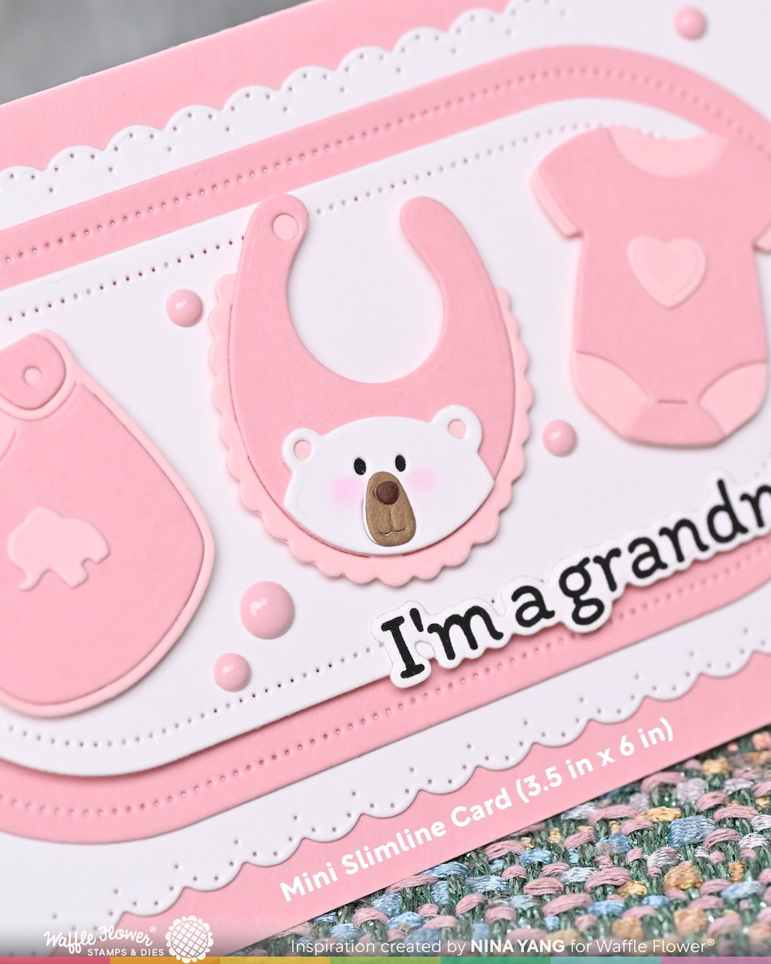 Waffle Flower - Baby Announcement Die
