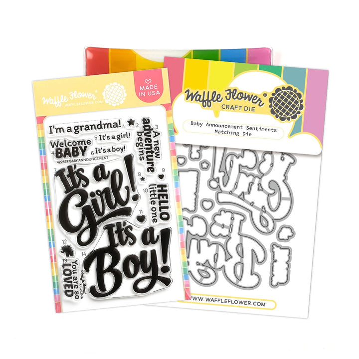 Waffle Flower - Baby Announcement Sentiments Combo