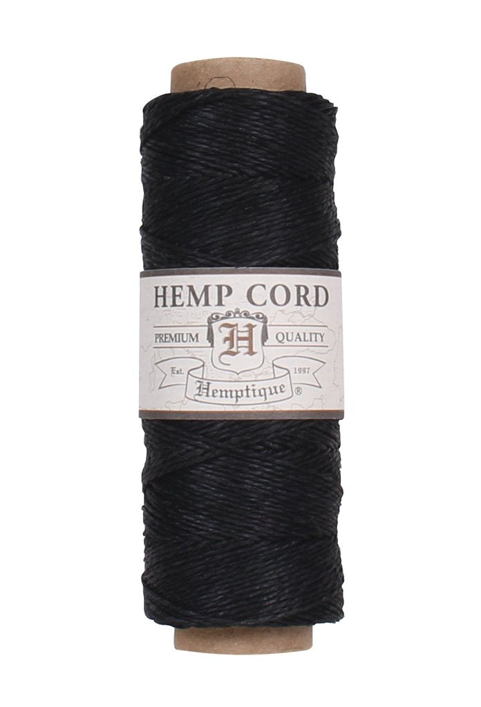 Hemptique Hemp Macrame Cord Spool #10 - Black