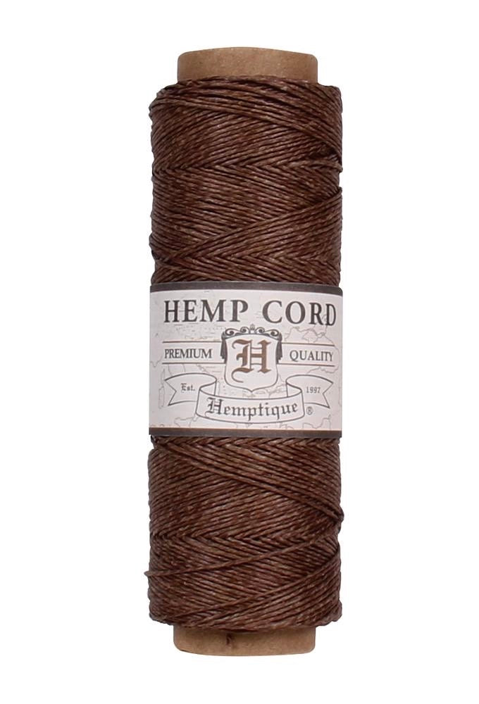 Hemptique Hemp Macrame Cord Spool #10 - Dark Brown