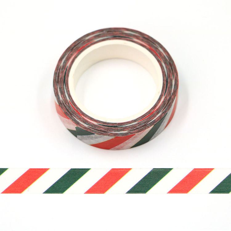 Washi Tape - Slim Christmas Candy Stripe