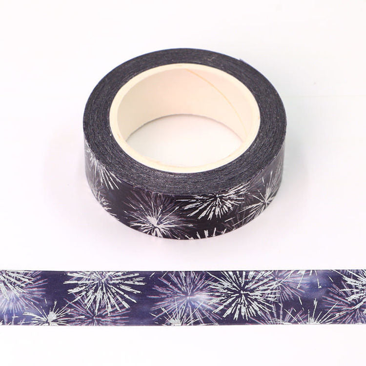 Washi Tape - Fireworks -Silver Foil