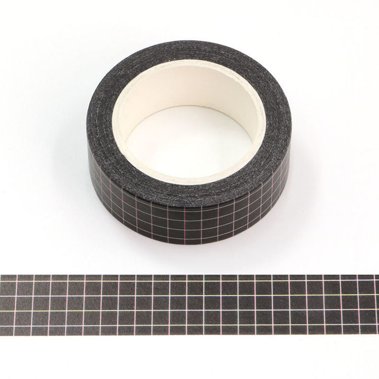 Washi Tape - Black Grid