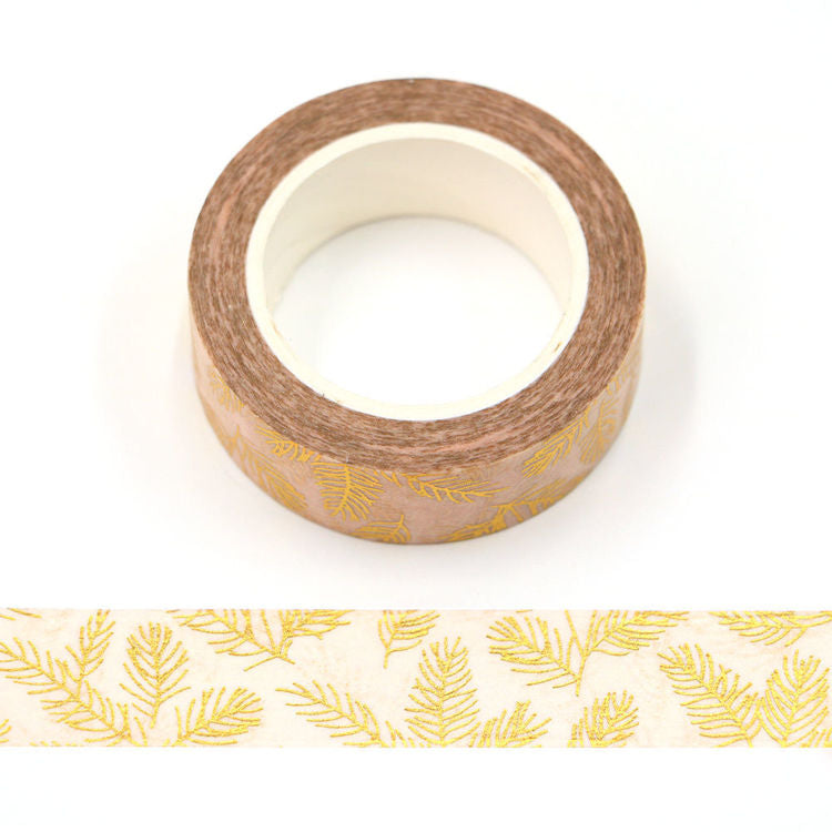 Washi Tape Christmas - Foil Pine Leaves