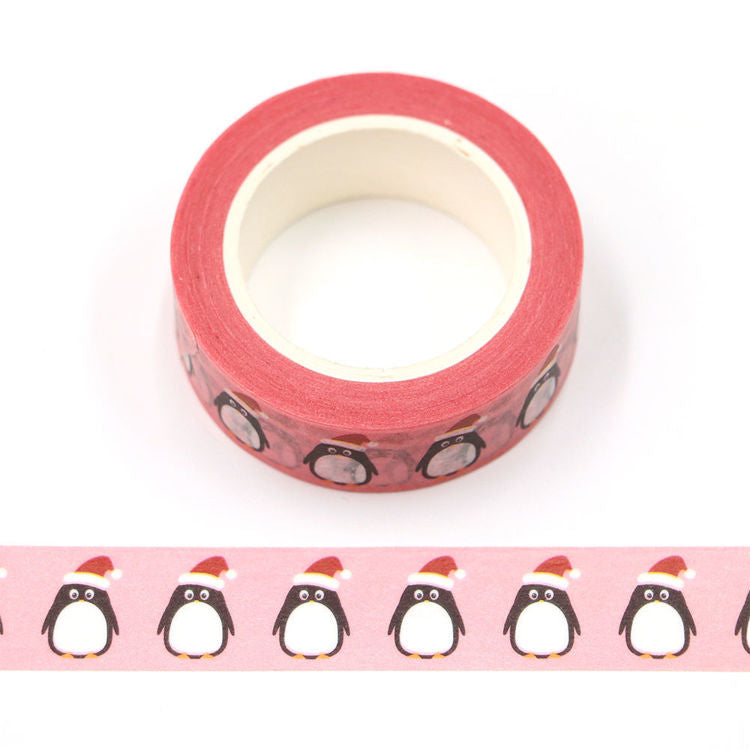 Washi Tape - Pink Penguins