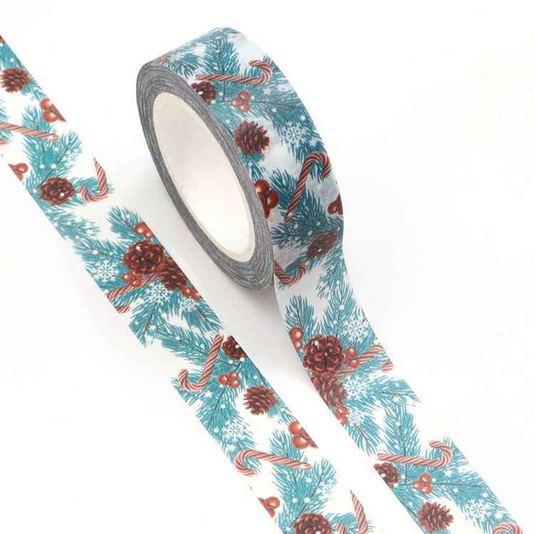 Washi Tape Christmas - Pine Cones & Candy Canes