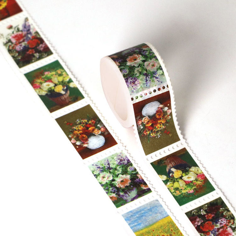 Washi Tape, Flower Bouquet Stamps