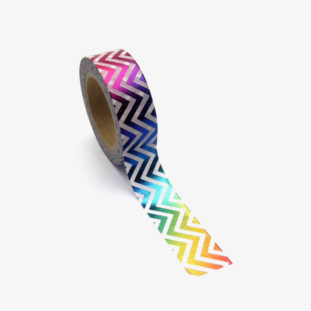 Washi Tape Rainbow Foil Chevron