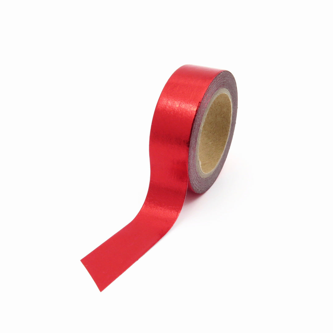 Washi Tape, Metallic Foil, Red