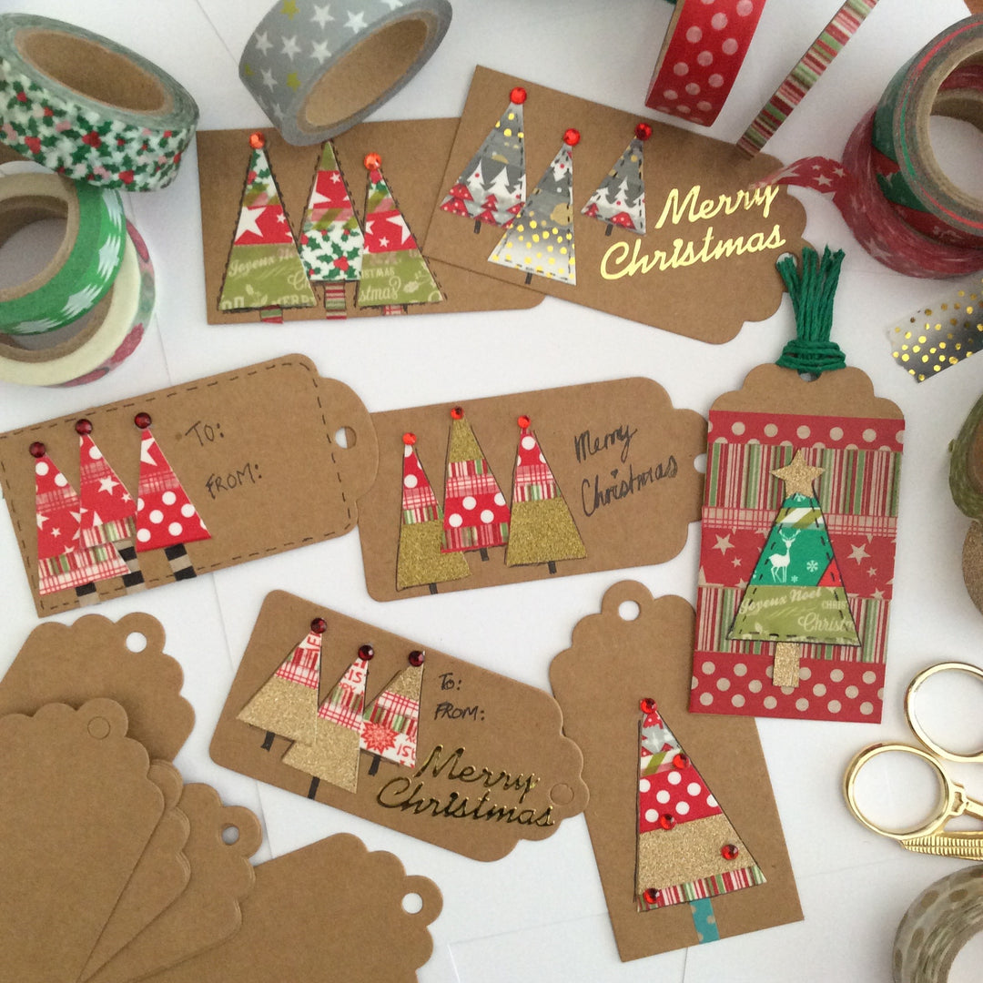 Merry Christmas Sentiment Stickers - Red Foil