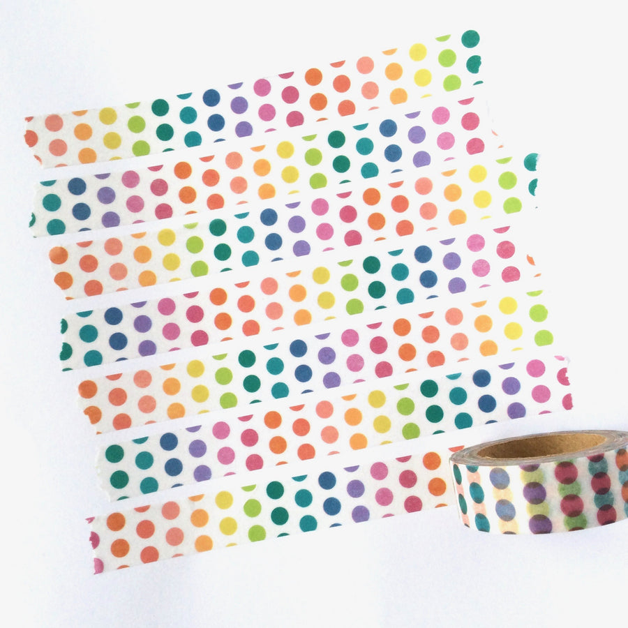 Washi Tape, Polka Dot, Rainbow