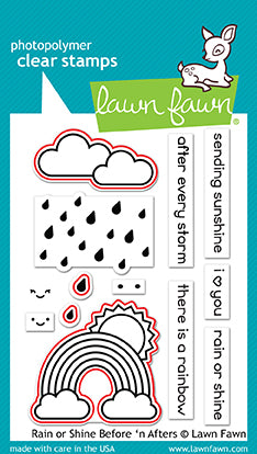 LF1888 Rain Hail or Shine Before 'n Afters Stamp Set