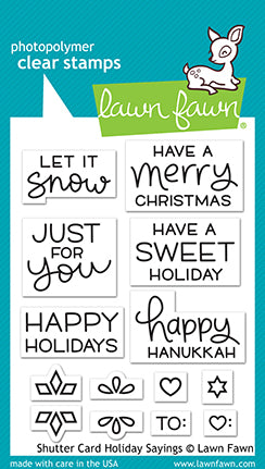 LF2430 Shutter Card Holiday Sayings