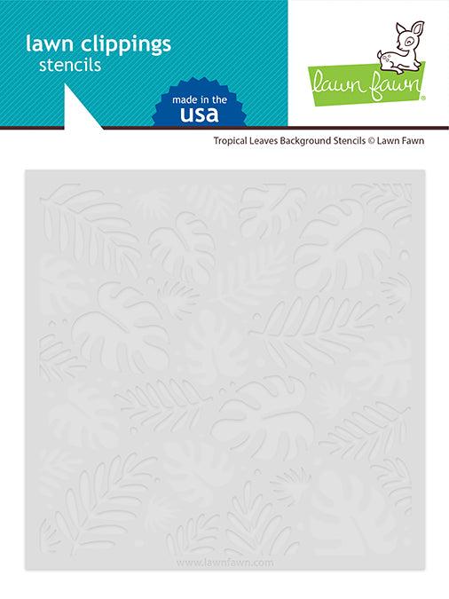 Lawn Fawn Lf2626 Tropical Leaves Background Stencils